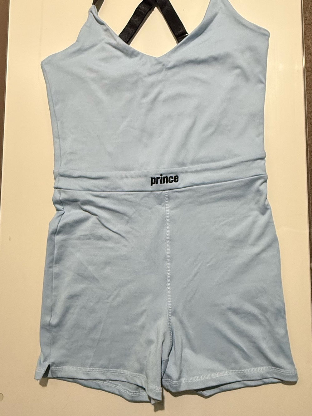 Prince Light Blue Tank with Black Cross-Back Straps